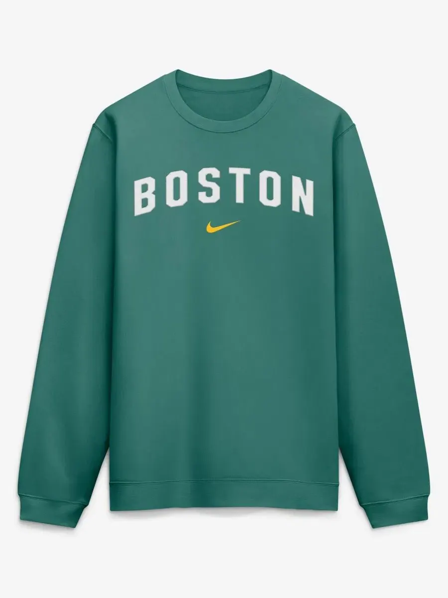 Свитшот мужской с длинным рукавом City Connect Club Nike — изображение 2 из 5, зеленый