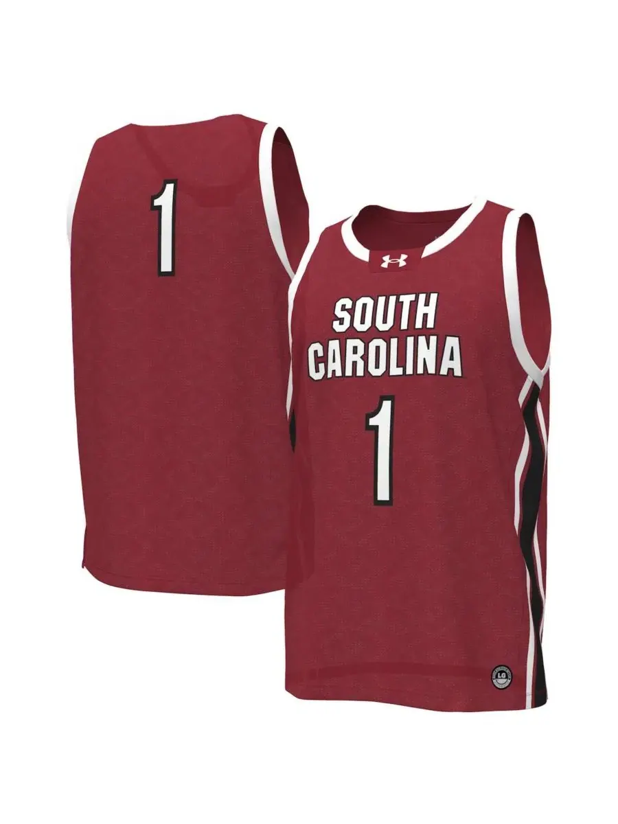 Баскетбольная джерси с номером 1, женская, South Carolina Gamecocks Under Armour — изображение 1 из 3, гранат