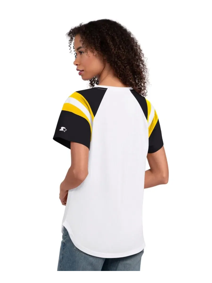 Футболка с рукавом реглан с принтом Joey Logano Game On Raglan Notch Neck G-III 4Her by Carl Banks — изображение 2 из 3