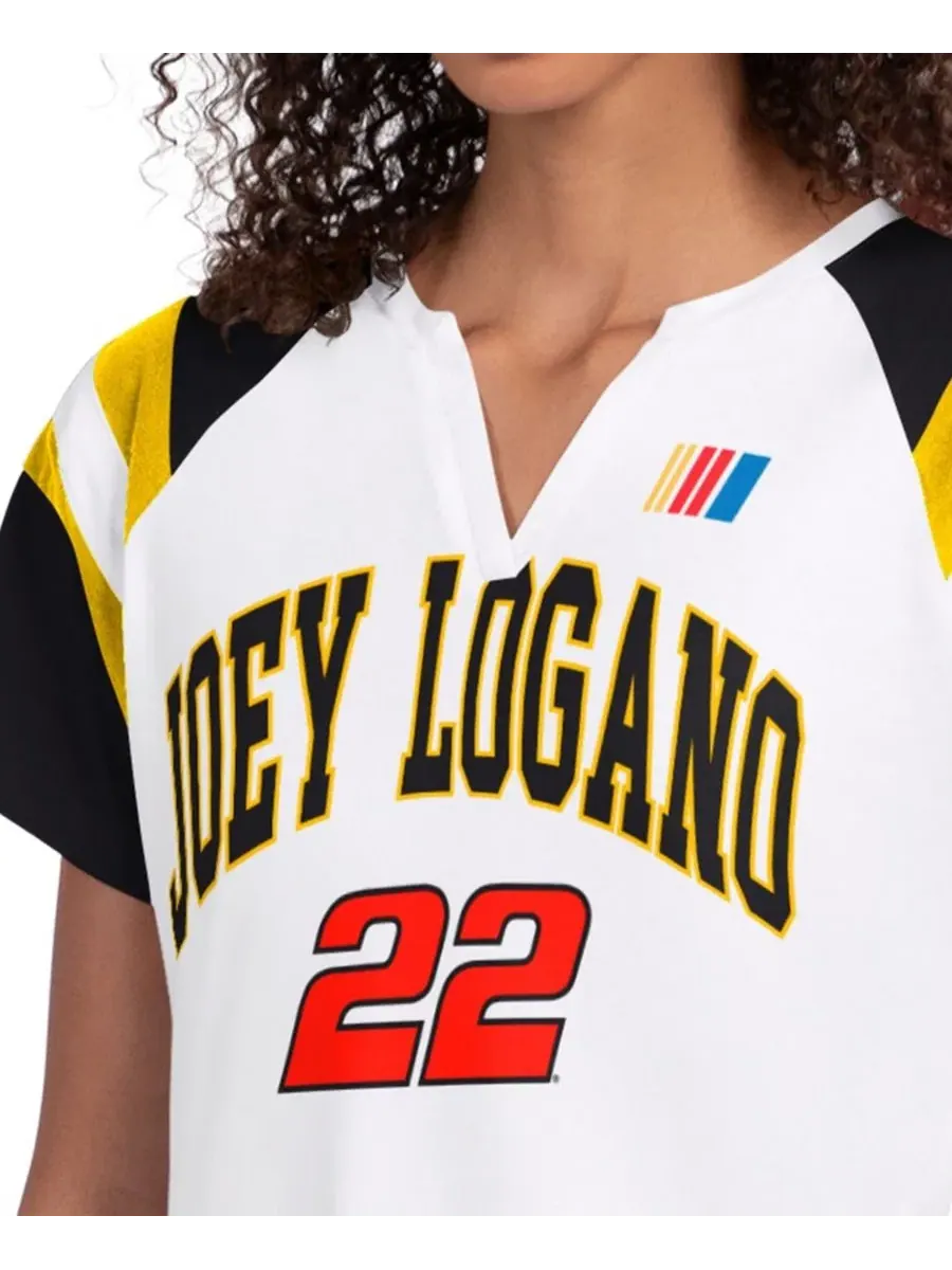 Футболка с рукавом реглан с принтом Joey Logano Game On Raglan Notch Neck G-III 4Her by Carl Banks — изображение 3 из 3