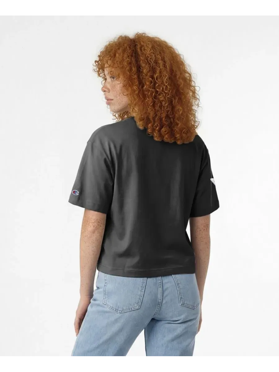 Футболка с принтом Cleveland Guardians, модель Graphic Oversized-Fit Champion — изображение 3 из 5, черный