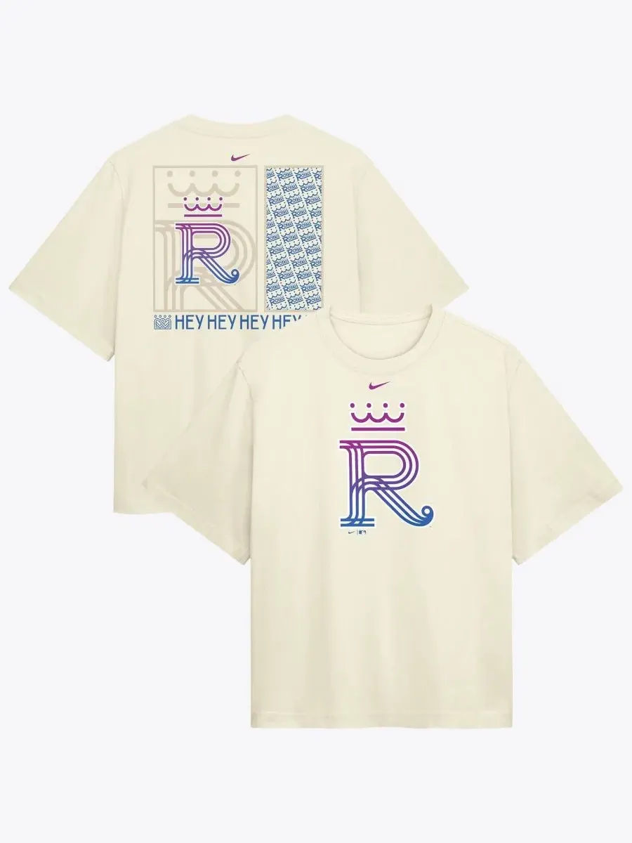 Футболка свободного кроя Kansas City Royals Premium Essentials Relaxed-Boxy Nike — изображение 1 из 4, бежевый