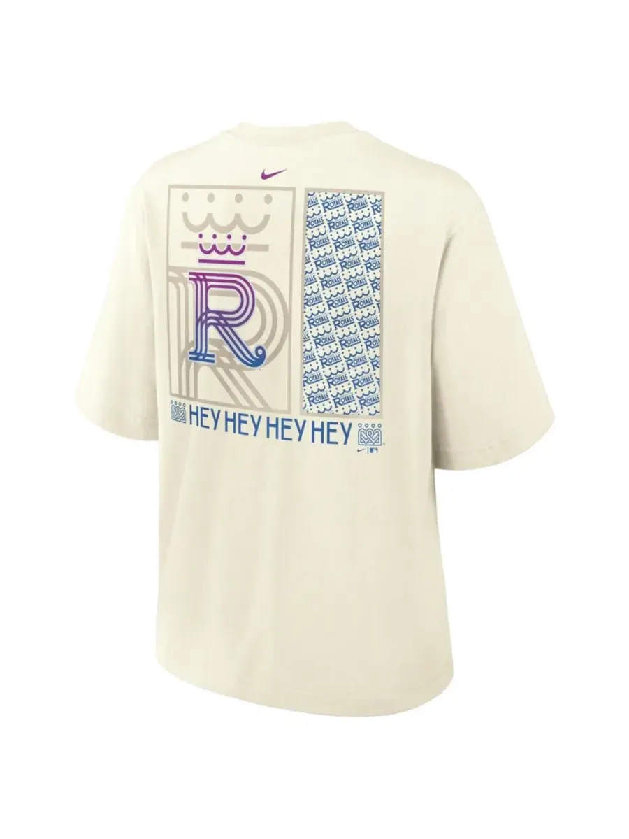 Футболка свободного кроя Kansas City Royals Premium Essentials Relaxed-Boxy Nike — изображение 4 из 4, бежевый