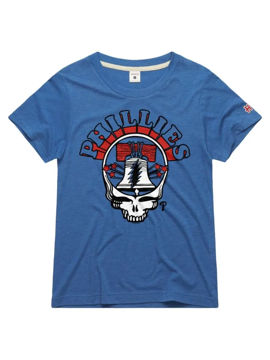Футболка с принтом Philadelphia Phillies Grateful Dead Homage