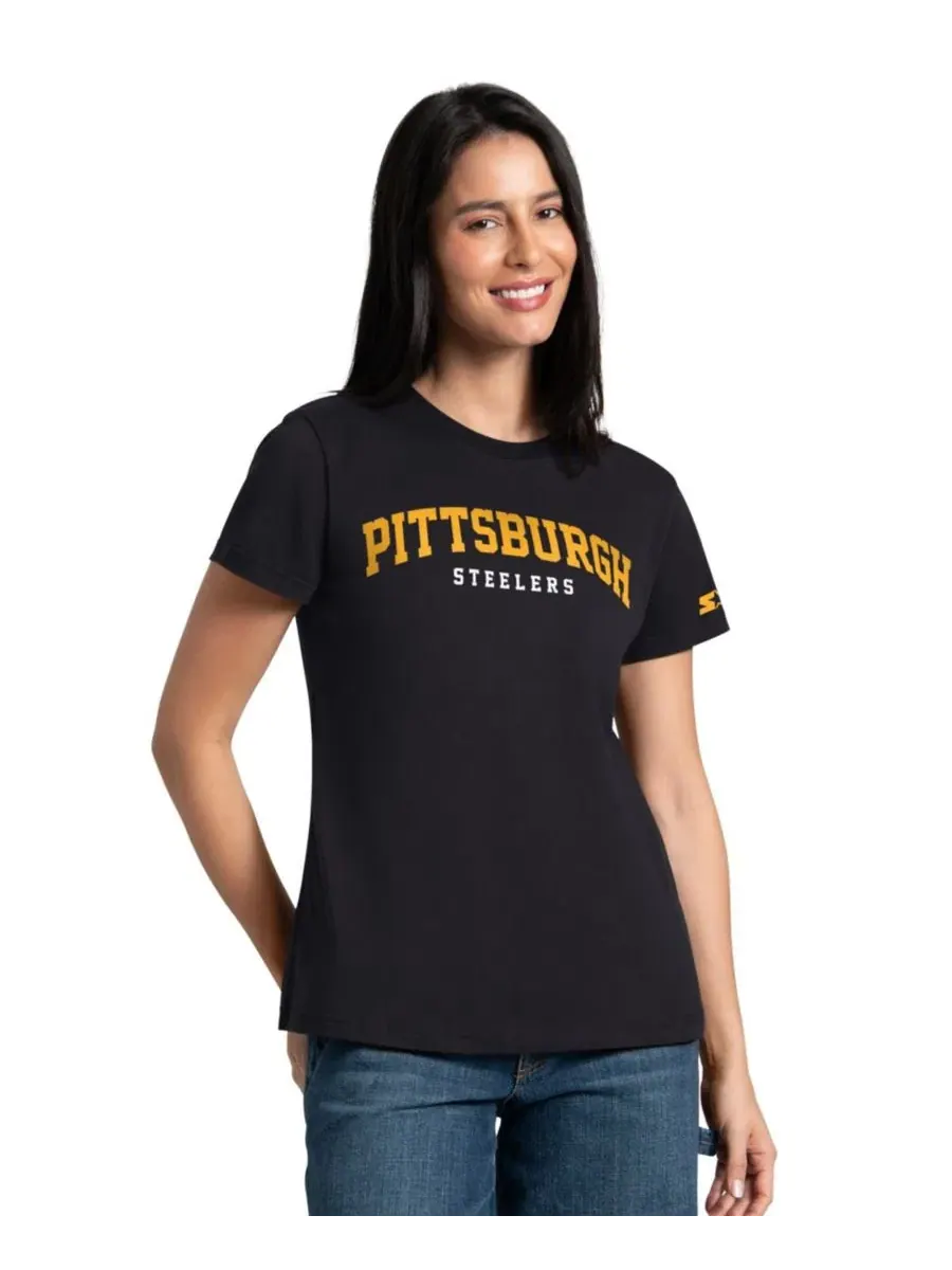 Комплект из двух футболок с принтом Pittsburgh Steelers Starter — изображение 2 из 4, черный золотистый