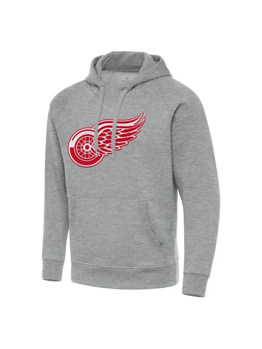 Antigua Мужская толстовка с капюшоном Detroit Red Wings Big Tall Victory серого цвета — изображение 1 из 1, серый