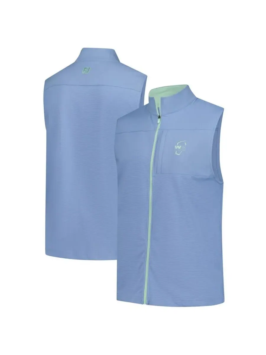 FootJoy Мужской синий вязаный жилет WM Phoenix Open Ottoman на молнии — изображение 1 из 3