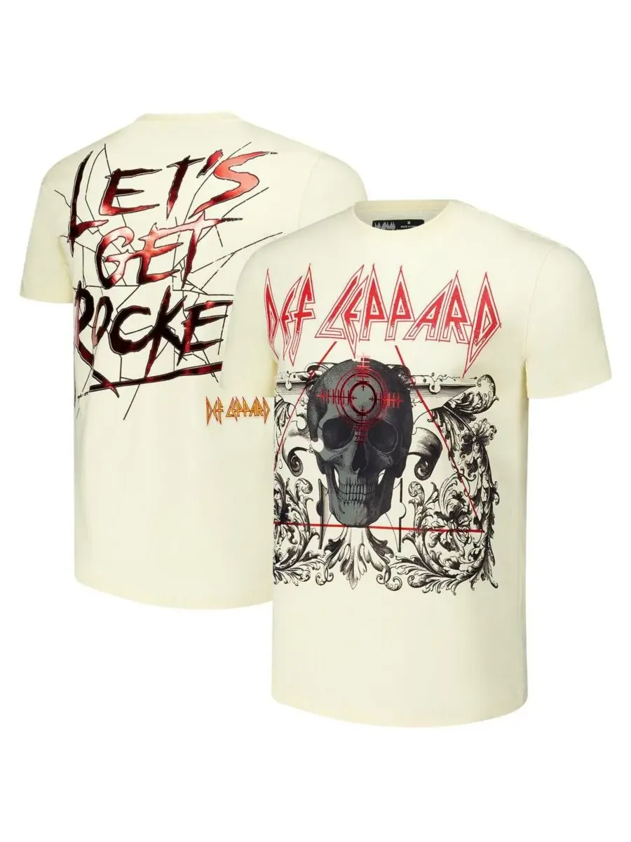 Freeze Max Мужская кремовая футболка Def Leppard Let's Get Rocked