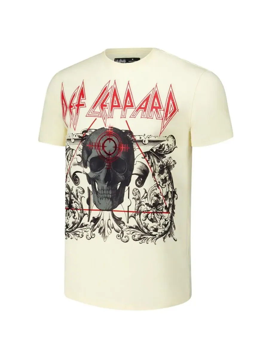 Freeze Max Мужская кремовая футболка Def Leppard Let's Get Rocked — изображение 3 из 3, бежевый