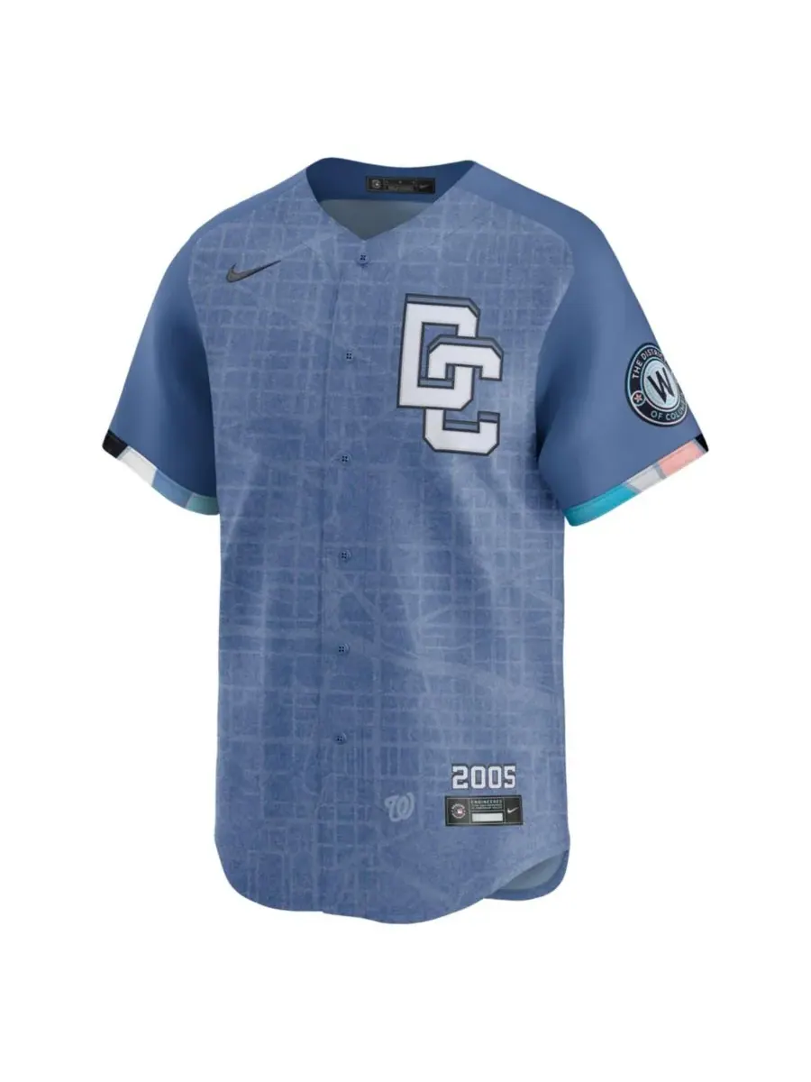 Nike Мужская синяя футболка Washington Nationals 2025 City Connect Limited — изображение 2 из 3, синий