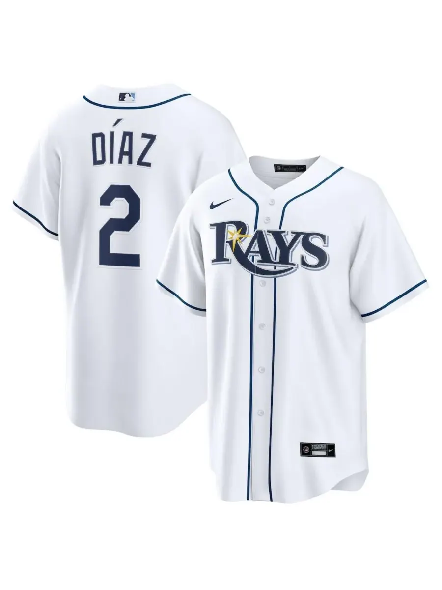 Nike Мужская белая домашняя футболка Янди Диаса команды Tampa Bay Rays (реплика) — изображение 1 из 3, белый