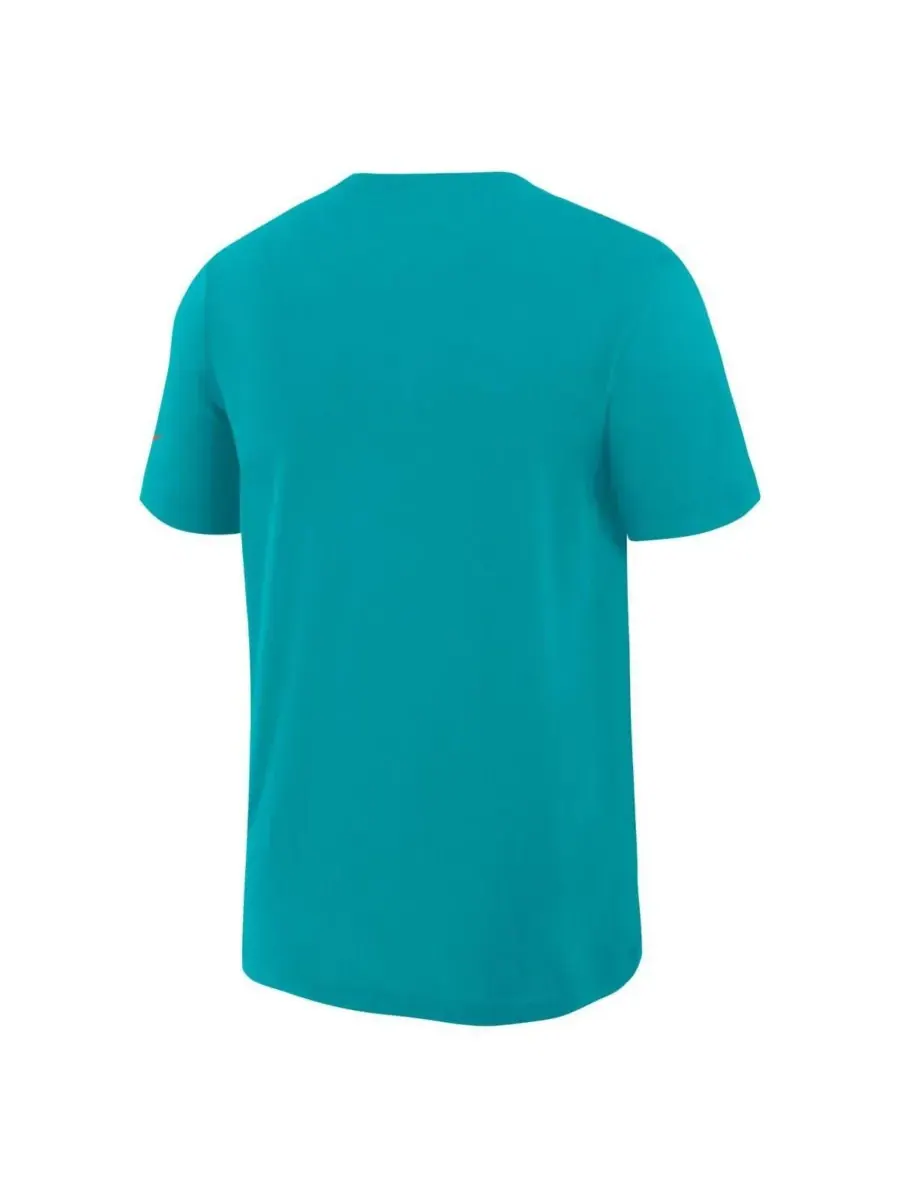 Nike Мужская футболка Turbo green Miami Dolphins 2025 Rivalries Collection Slub Dri-FIT — изображение 3 из 3, голубой