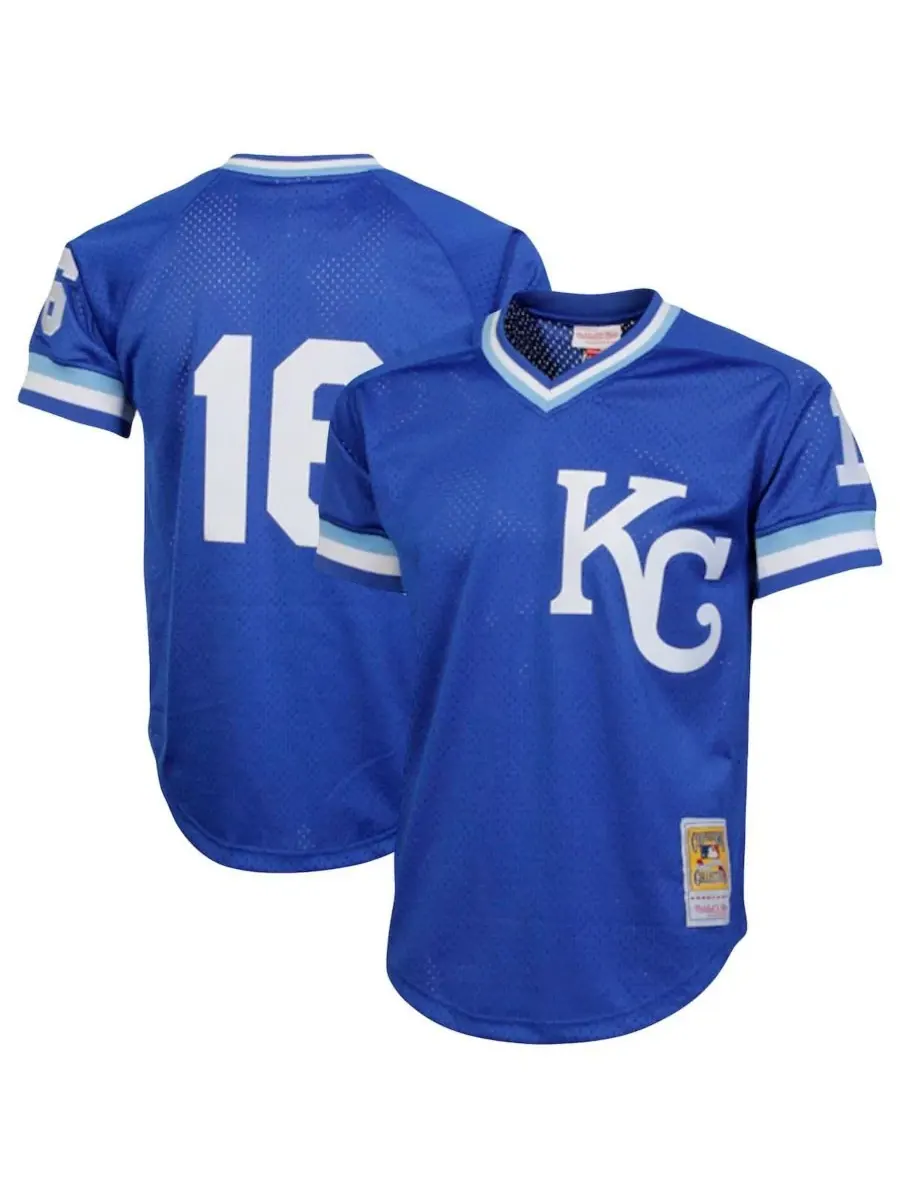 Мужская тренировочная футболка Bo Jackson Royal Kansas City Royals Cooperstown Collection, большие — изображение 1 из 1
