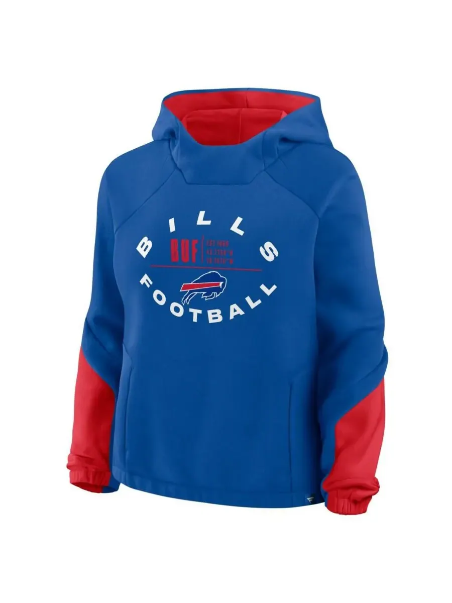 Fanatics Женская толстовка с капюшоном Royal Buffalo Bills Oversized Redzone Bubble Screen Pullover — изображение 2 из 3