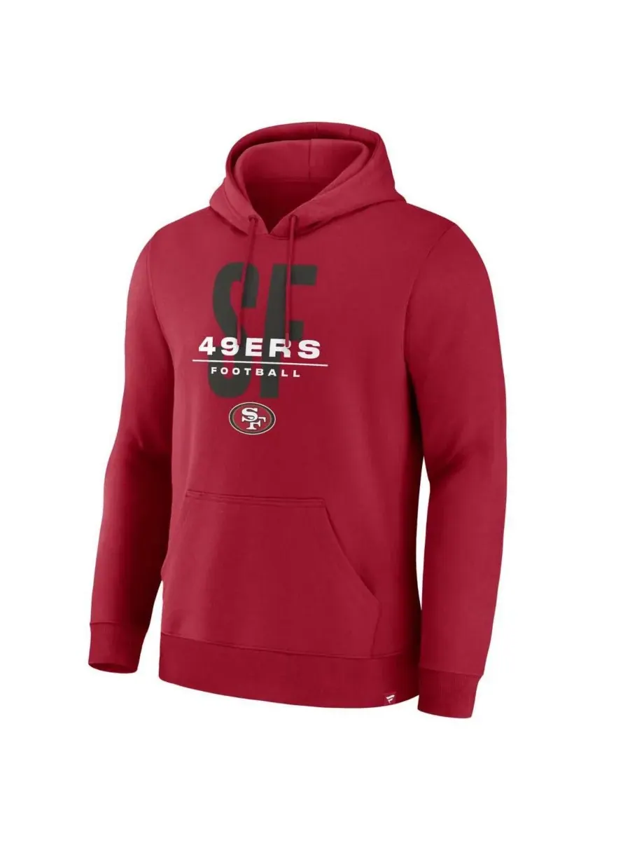 Мужская алая толстовка с капюшоном San Francisco 49ers Right Tackle Legacy Fanatics — изображение 4 из 5, алый