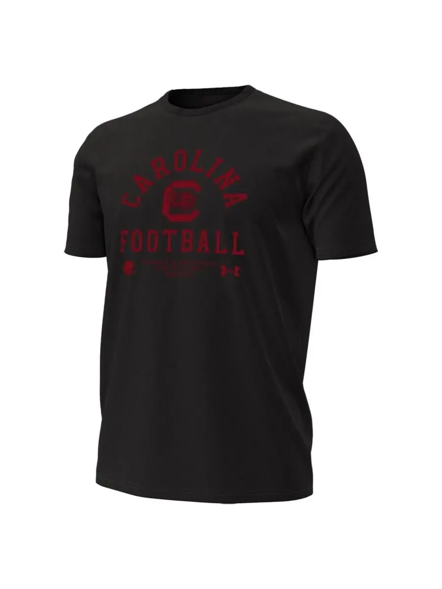 Under Armour Мужская черная футболка South Carolina Gamecocks 2025 Sideline Football Performance — изображение 3 из 3, черный