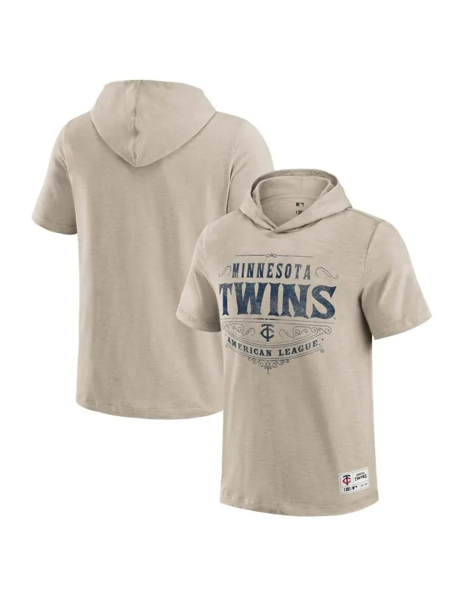 Fanatics Мужская футболка с капюшоном Darius Rucker Collection с символикой Minnesota Twins — изображение 1 из 3, бежевый