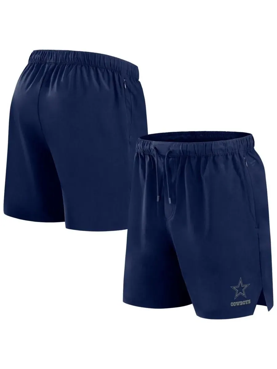 Fanatics Мужские темно-синие тканые шорты с символикой команды Dallas Cowboys Front Office — изображение 1 из 3, темно-синий