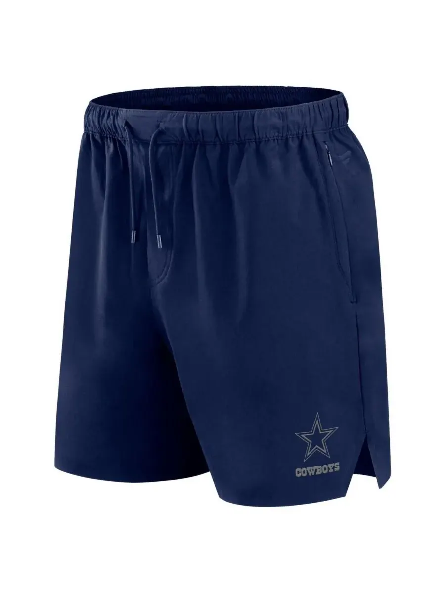 Fanatics Мужские темно-синие тканые шорты с символикой команды Dallas Cowboys Front Office — изображение 2 из 3, темно-синий