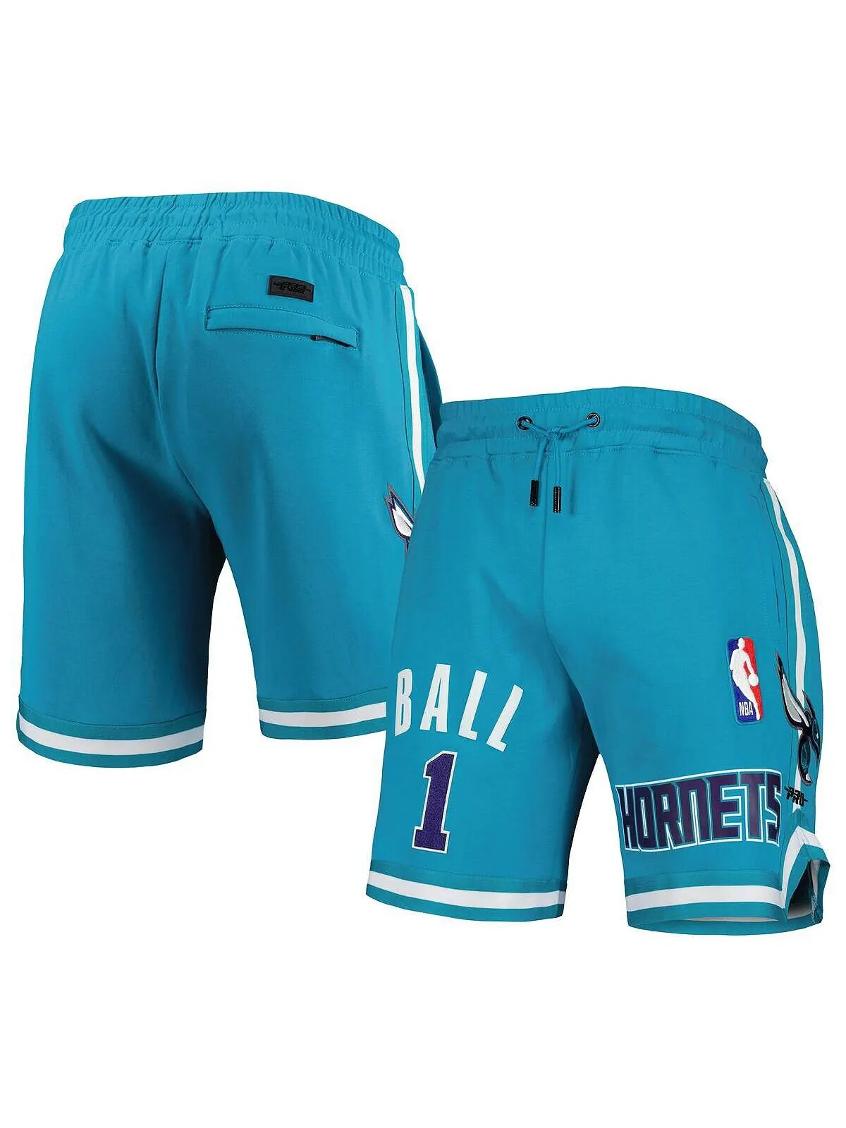Мужские темно-бирюзовые шорты LaMelo Ball Charlotte Hornets Player Replica Pro Standard — изображение 1 из 1, бирюзовый