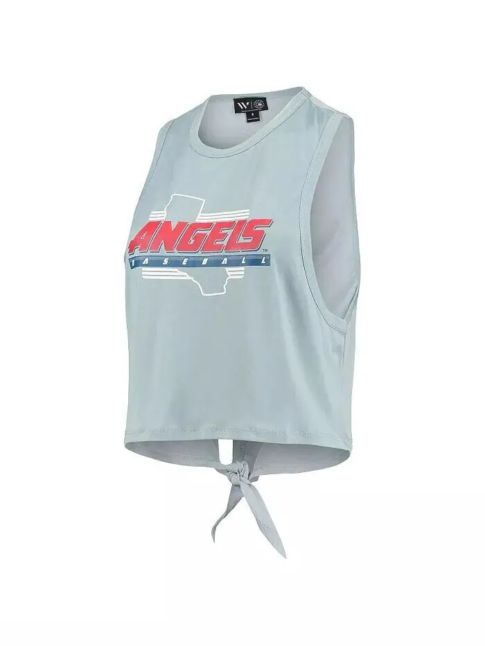 Женская голубая майка с открытой спиной и завязками Los Angeles Angels The Wild Collective — изображение 3 из 3