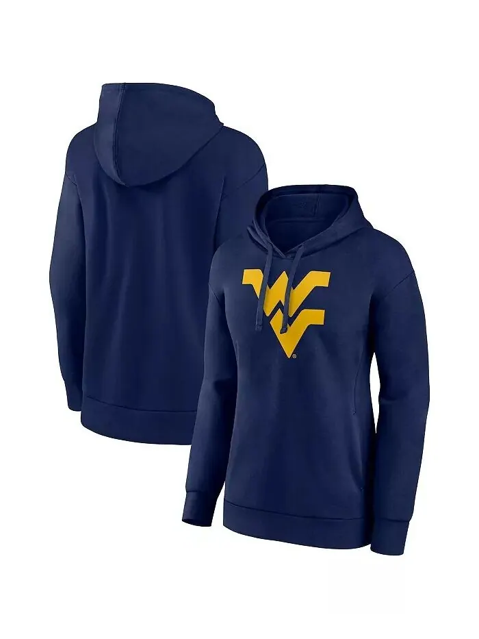Женский темно-синий пуловер с капюшоном West Virginia Mountaineers Evergreen Fanatics — изображение 1 из 3