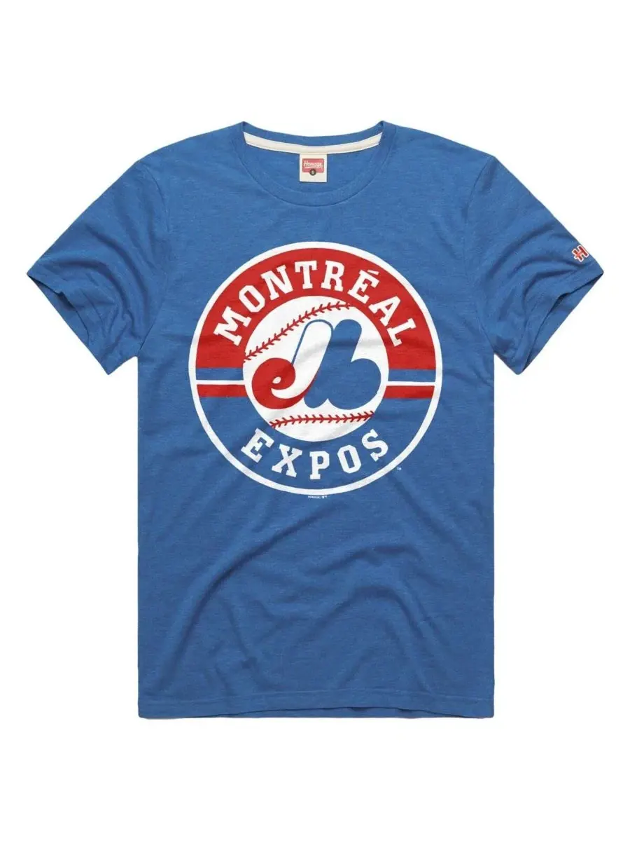 Мужская футболка Royal Montreal Expos Tri-Blend Hyperlocal Homage — изображение 1 из 1, королевский