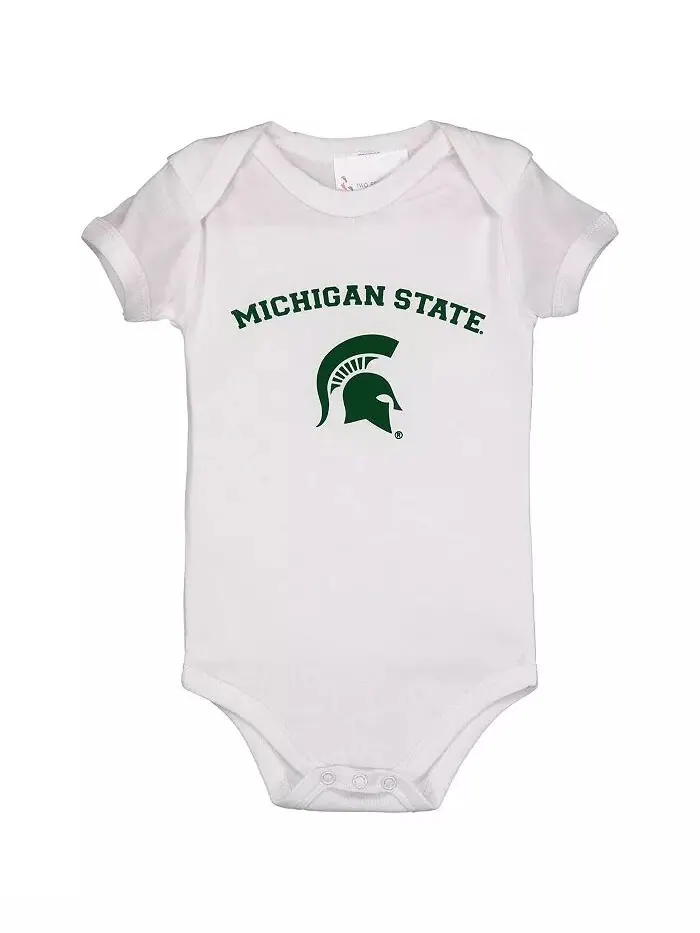 Боди для мальчиков и девочек, белый Michigan State Spartans Arch & Logo Two Feet Ahead — изображение 1 из 1