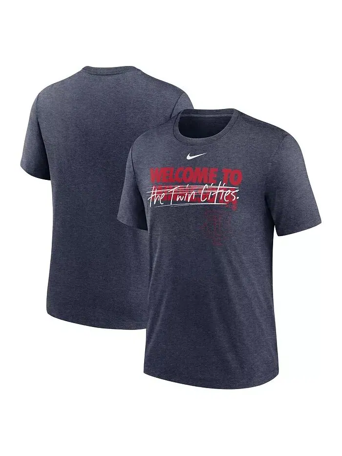 Футболка мужская Heather Navy Minnesota Twins Home Spin Tri-Blend Nike — изображение 1 из 2