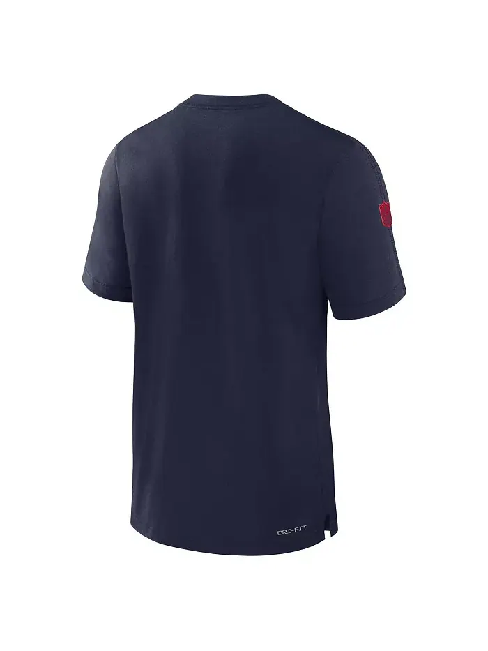 Мужская синяя футболка New England Patriots Sideline Player Performance Nike — изображение 3 из 3