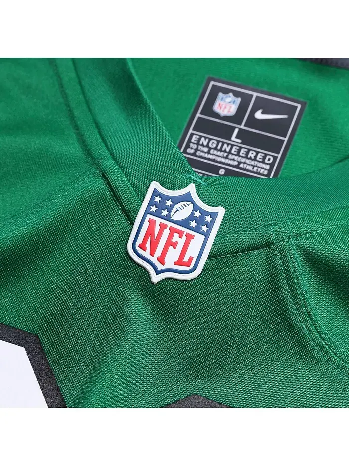 Мужская игровая футболка Jalen Hurts Kelly Green Philadelphia Eagles альтернативная Nike — изображение 2 из 5