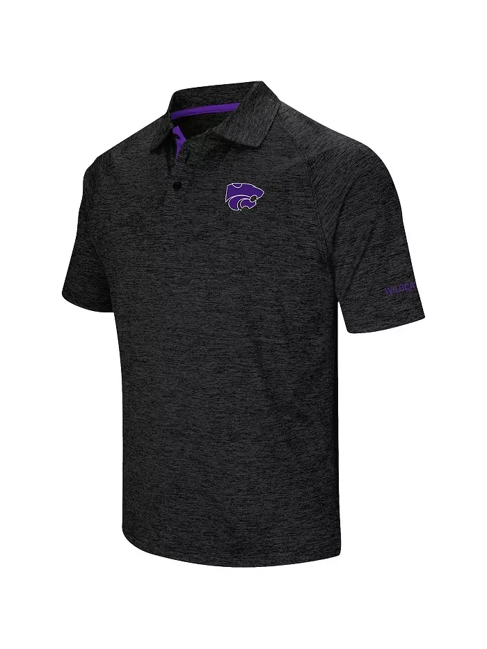 Мужская черная поло Down Swing Kansas State Wildcats Colosseum — изображение 2 из 4
