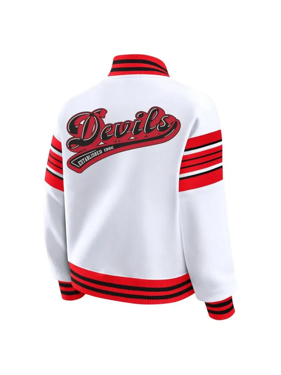 Флисовая куртка-свитшот с полной застежкой New Jersey Devils WEAR by Erin Andrews — изображение 2 из 3, красный белый