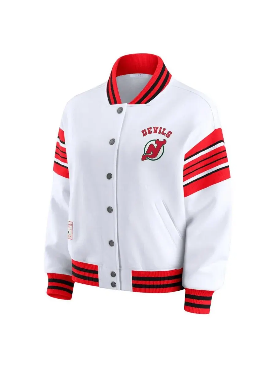 Флисовая куртка-свитшот с полной застежкой New Jersey Devils WEAR by Erin Andrews — изображение 3 из 3, красный белый