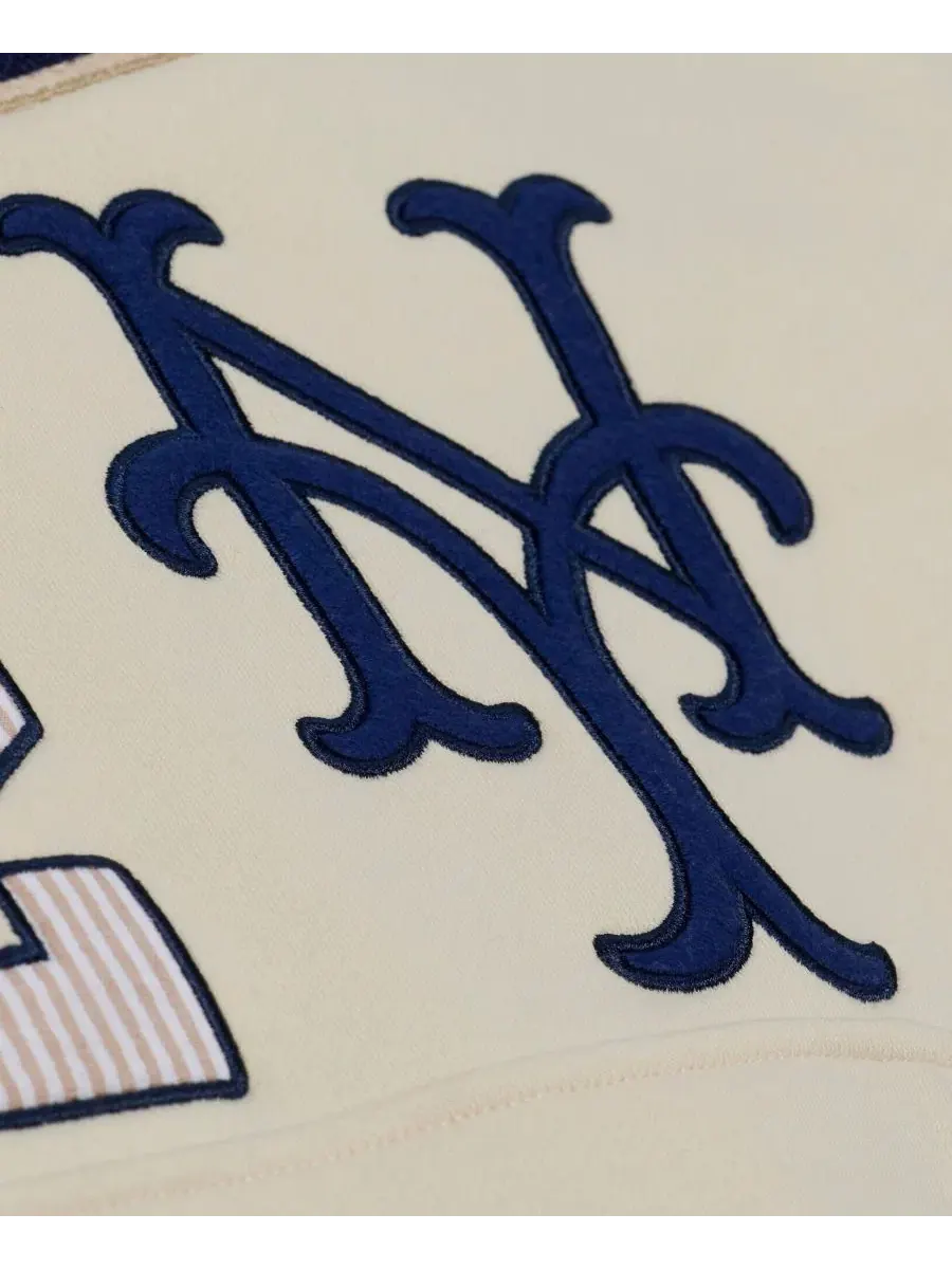 Худи из флиса с вышивкой New York Mets Yacht Rock Mitchell & Ness — изображение 5 из 5, бежевый