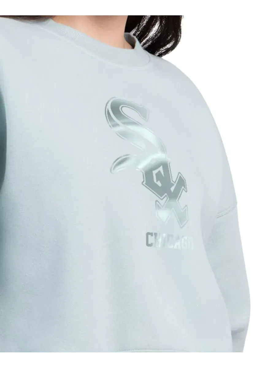 Женский свитшот из флиса свободного кроя с принтом Chicago White Sox Pastels Boxy Fleece Starter — изображение 3 из 3, мята