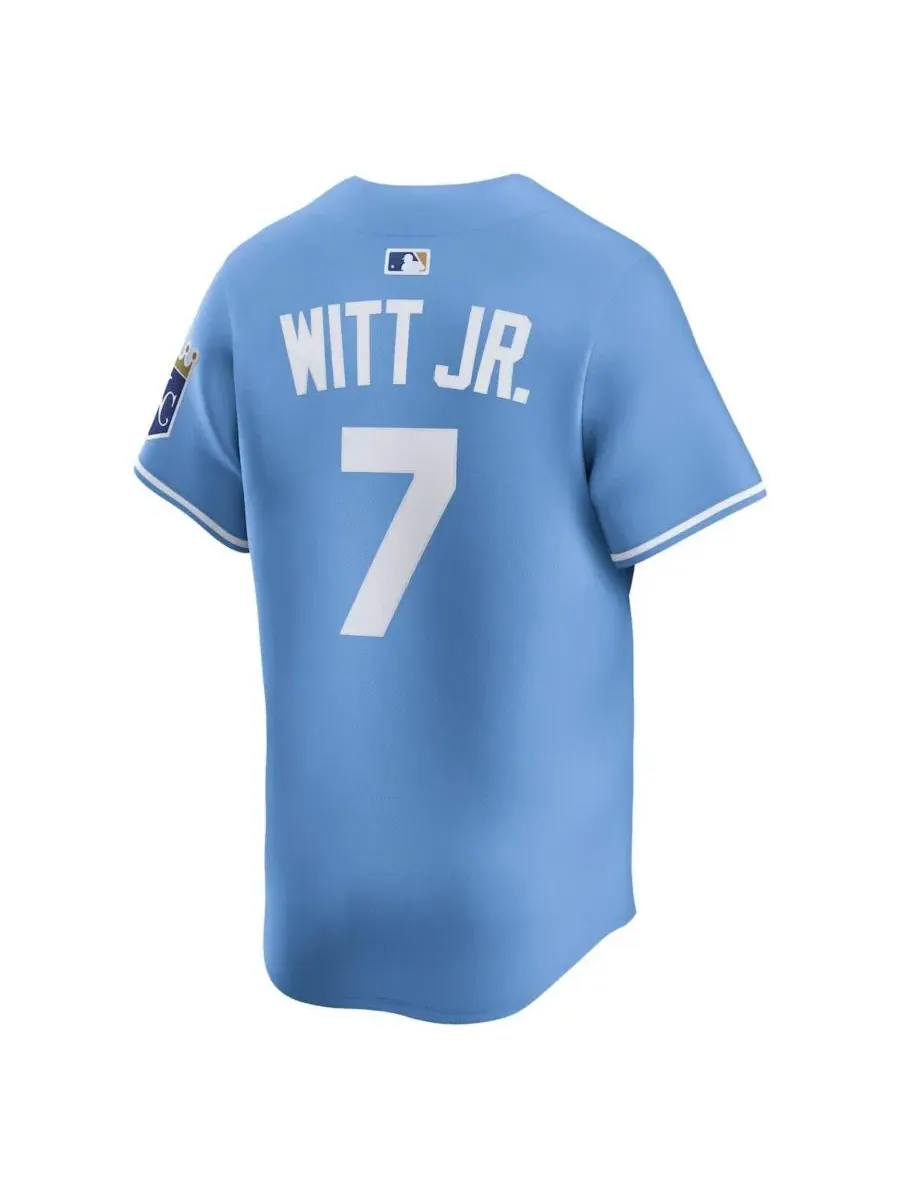 Мужская футболка с принтом Bobby Witt Jr. Light Blue Kansas City Royals Alternate Limited Player — изображение 3 из 3