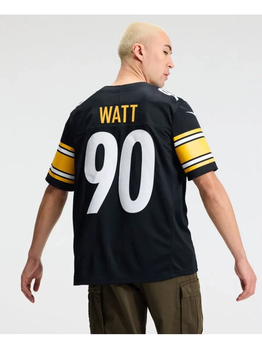 Мужская футболка-джерси T.J. Watt Vapor F.U.S.E. Stitched Limited Nike — изображение 4 из 5, черный