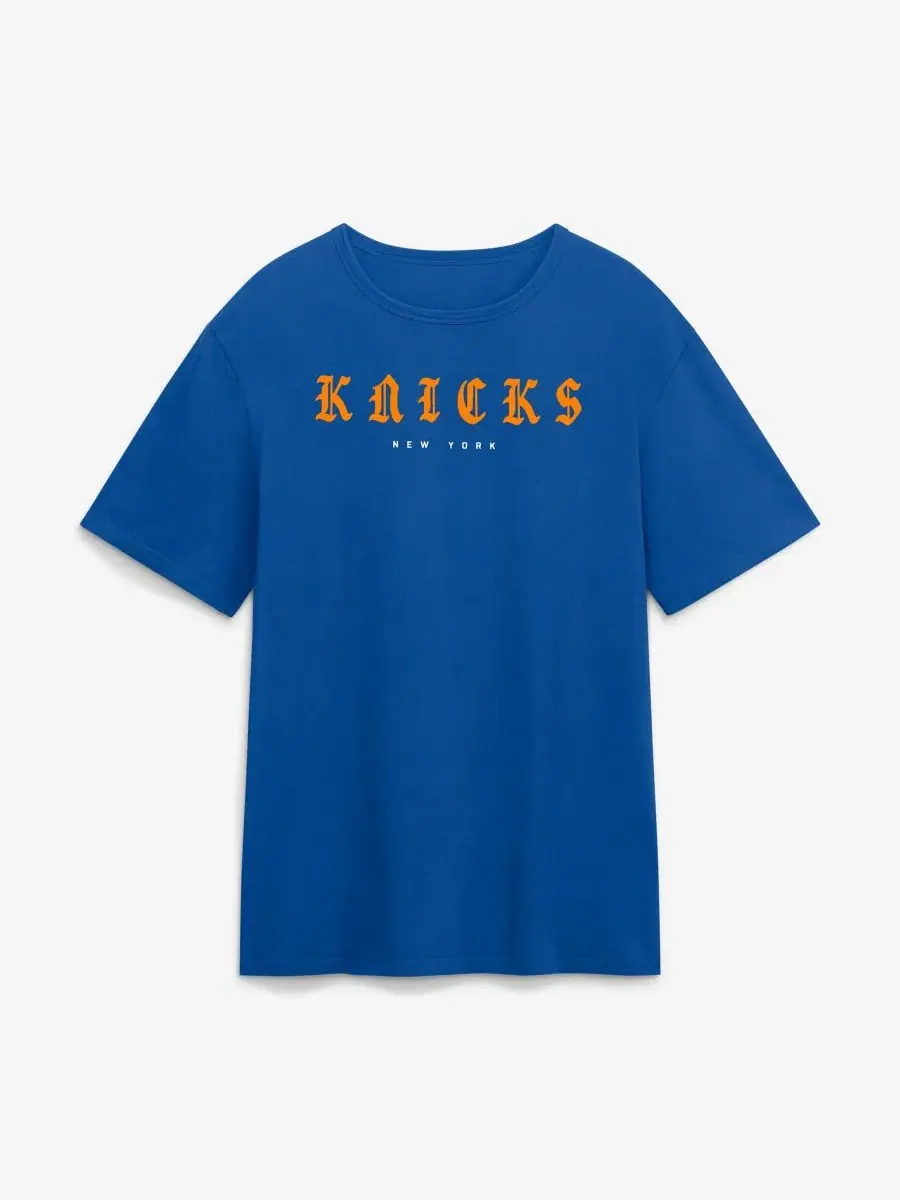 Футболка с принтом New York Knicks Forever Legacy Cotton Fanatics — изображение 2 из 3, синий