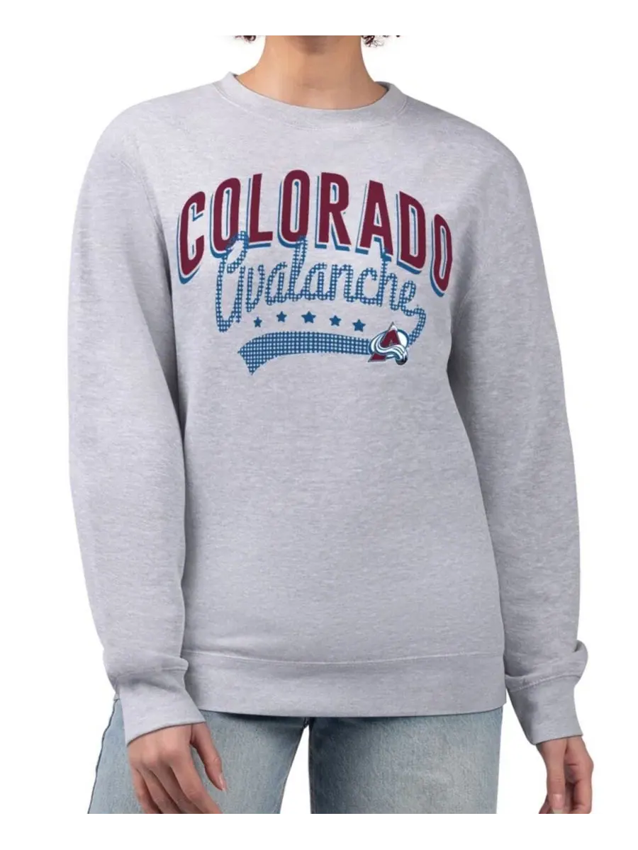 Толстовка из флиса с графическим принтом, Colorado Avalanche G-III 4Her by Carl Banks — изображение 1 из 3, серый