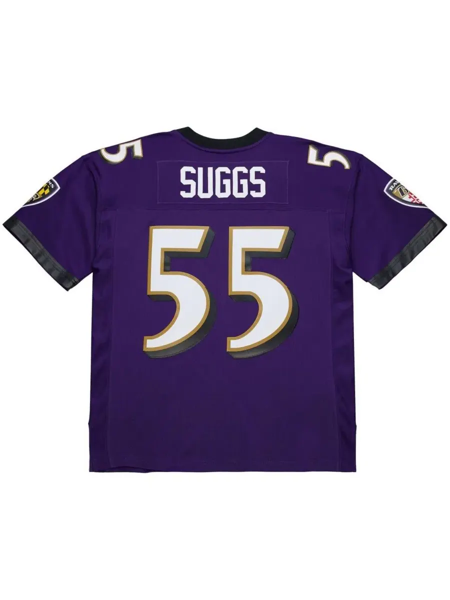 Мужская реплика джерси Legacy 2003 Terrell Suggs Mitchell & Ness — изображение 4 из 5, фиолетовый