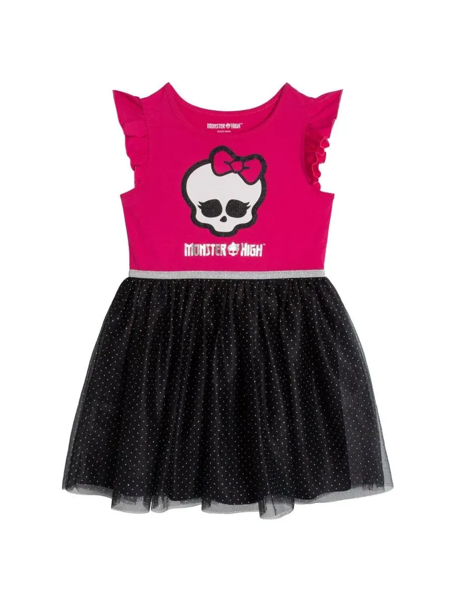 Платье-туту с принтом Skullette Monster High, Fuchsia Skullette — изображение 1 из 3