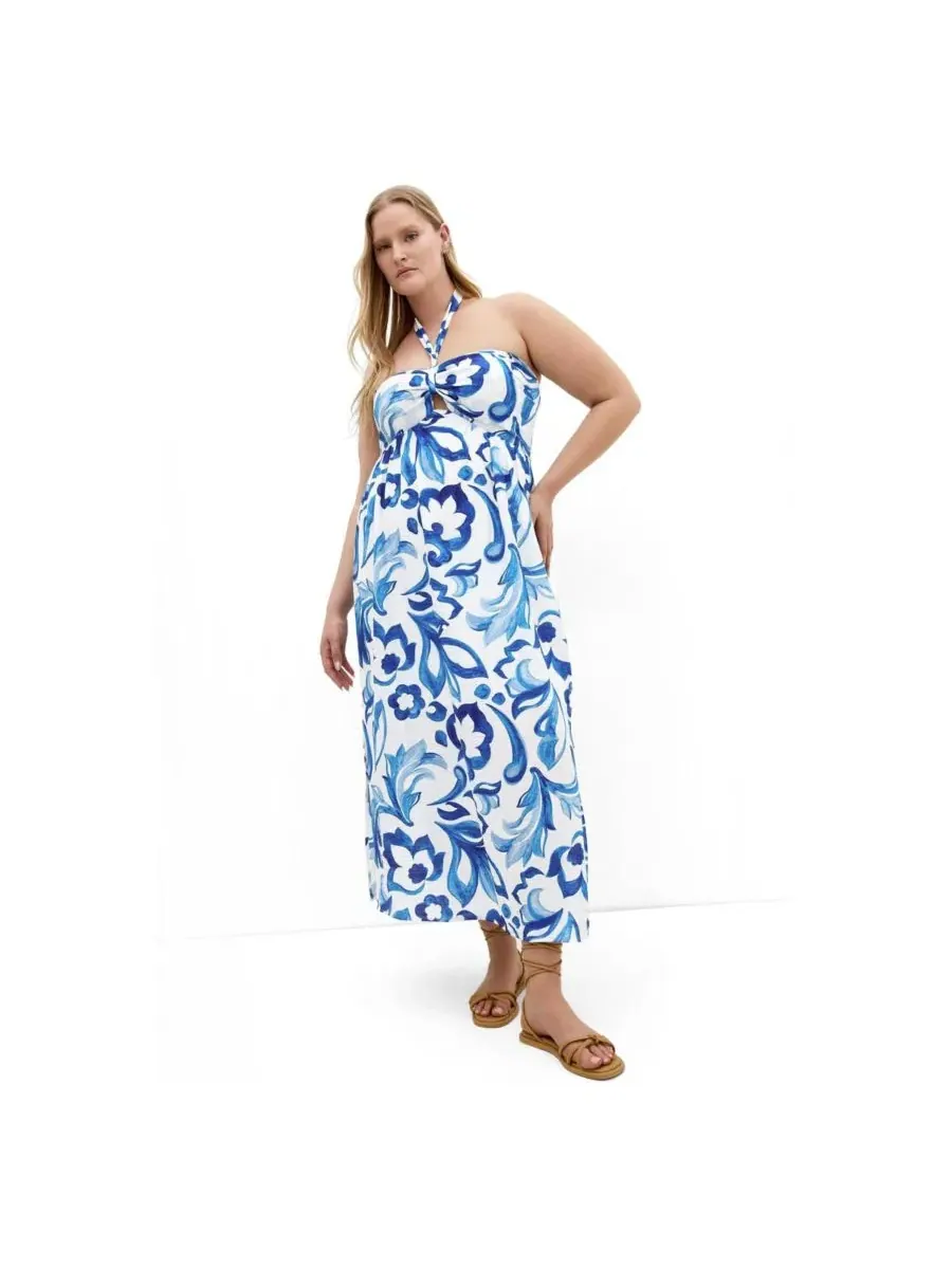Макси-платье с принтом Peta Serene Print CITY CHIC, Mykonos — изображение 1 из 4