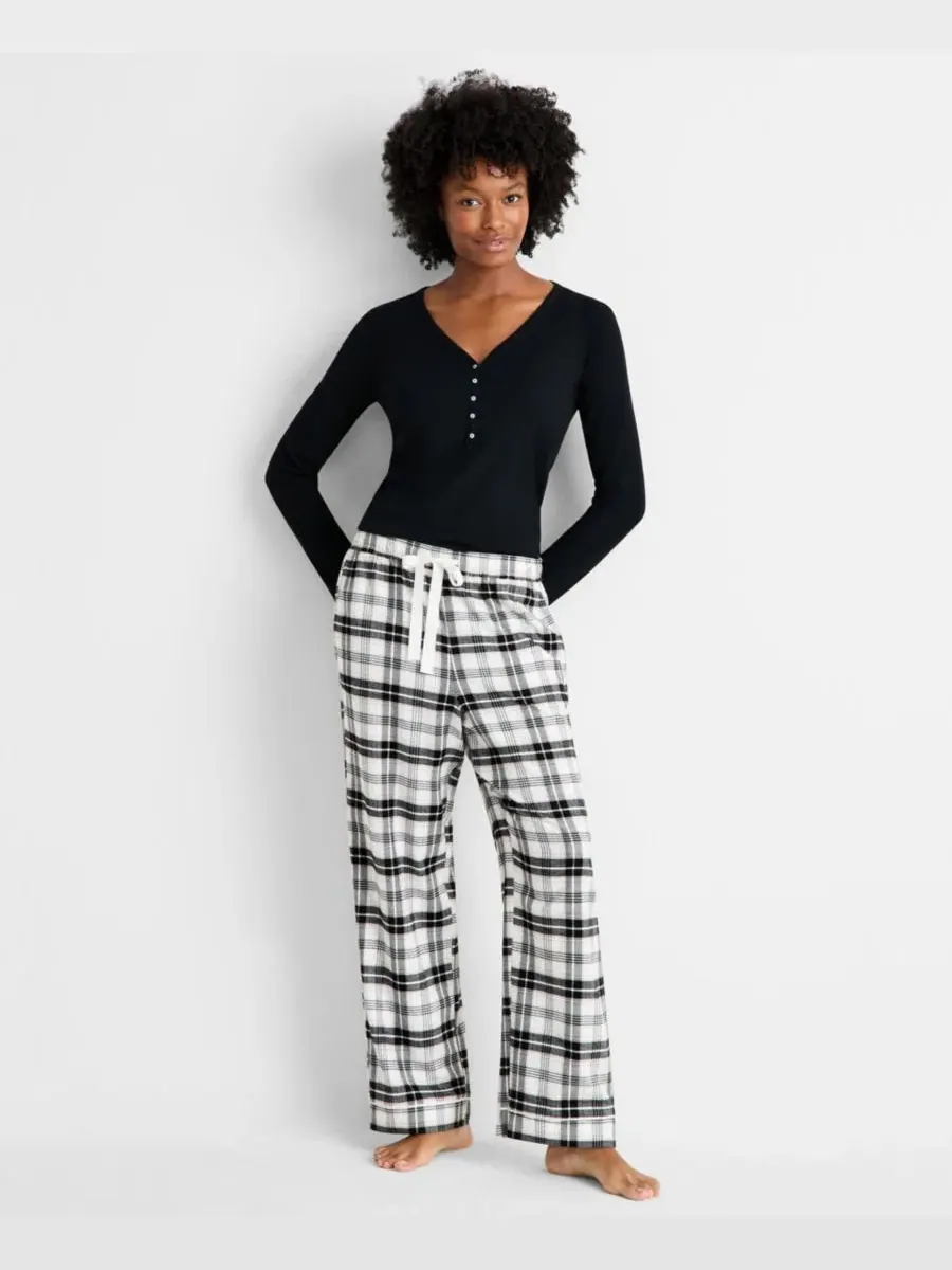 Фланелевые пижамные брюки с завязкой State of Day, Shelby Plaid — изображение 3 из 4