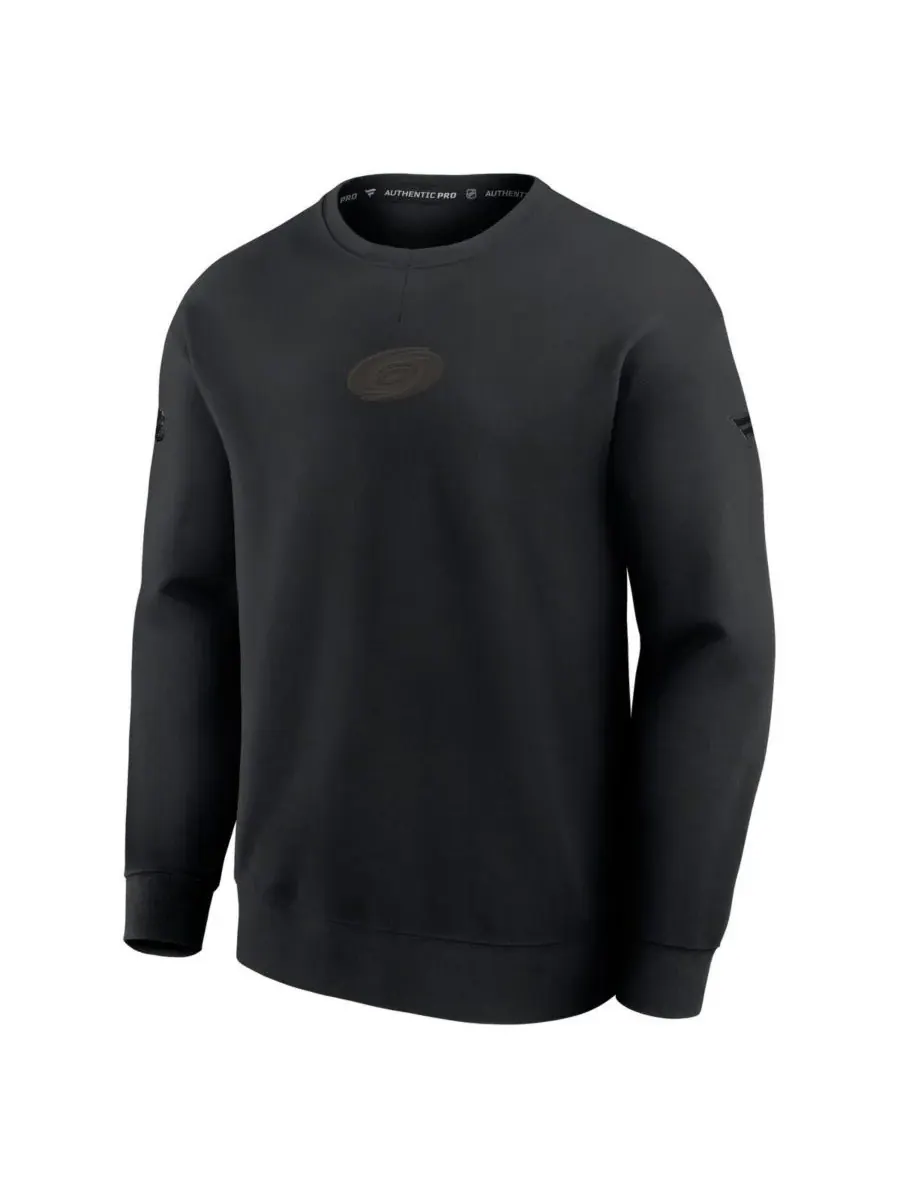Fanatics Мужская черная толстовка Carolina Hurricanes Authentic Pro Road Tri-Blend — изображение 2 из 3, черный