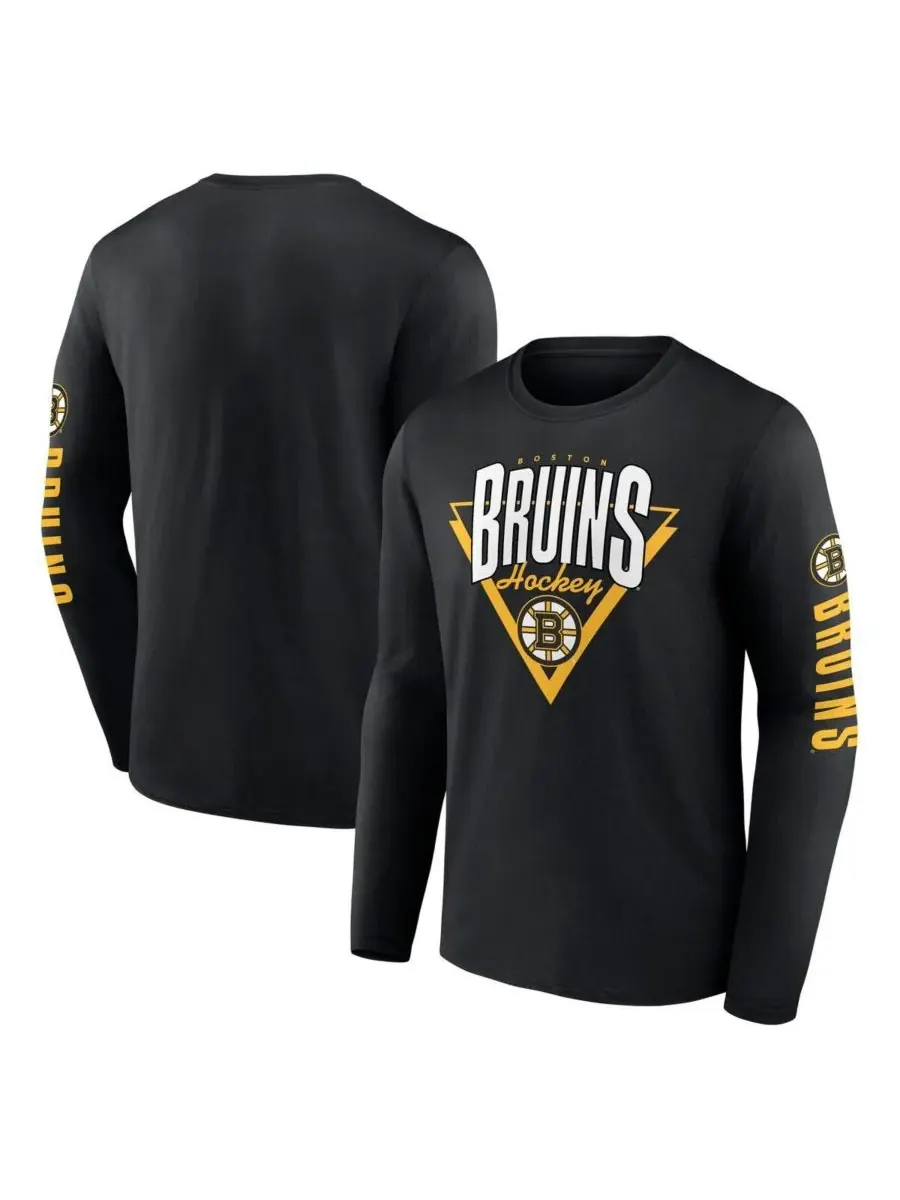 Fanatics Мужская черная футболка с длинным рукавом Boston Bruins Headline — изображение 1 из 3, черный