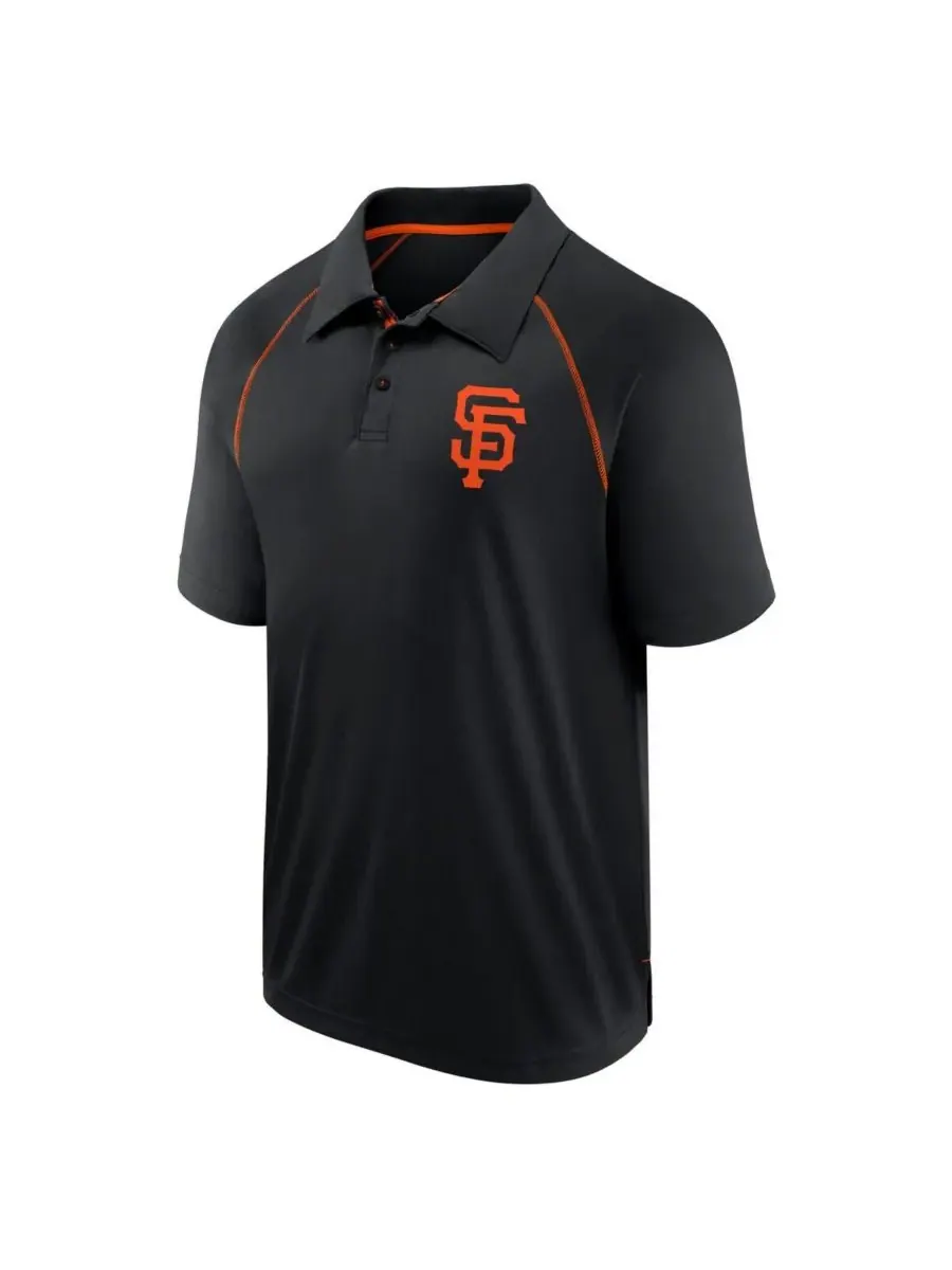Fanatics Мужская черная рубашка-поло San Francisco Giants Strong Alone с рукавами реглан — изображение 3 из 3, черный
