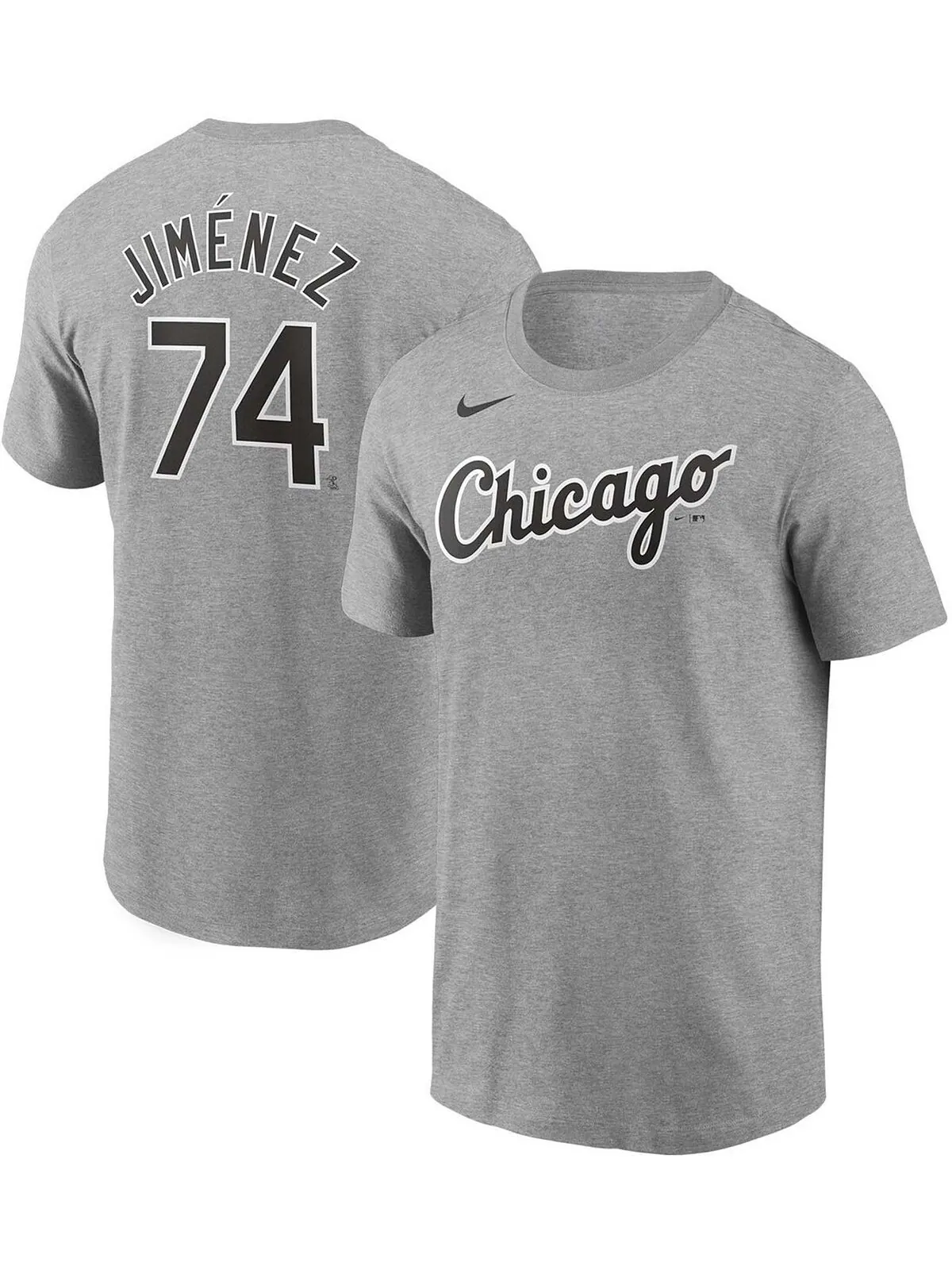 Мужская футболка heather grey chicago white sox name number Nike — изображение 1 из 3, серый