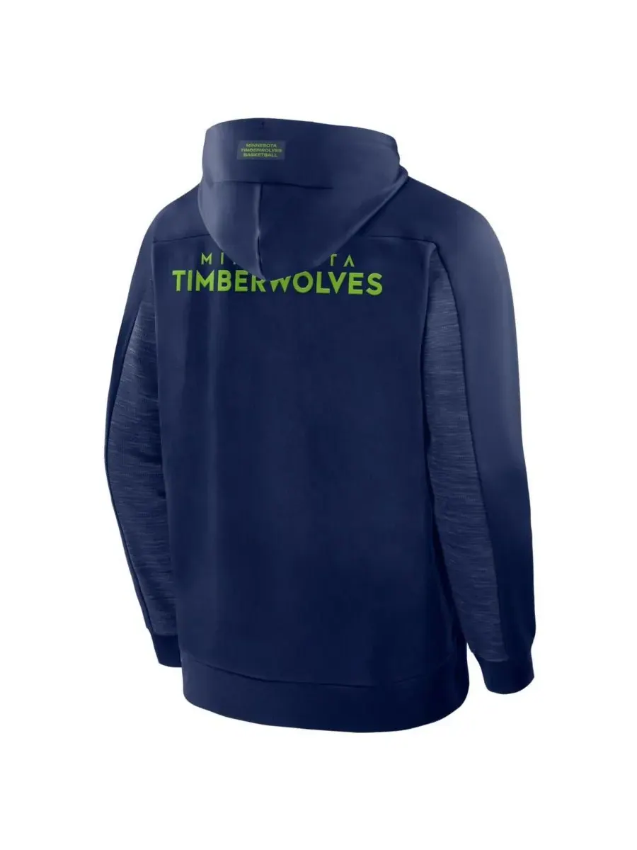 Fanatics Мужская темно-синяя толстовка на молнии с надписью "Minnesota Timberwolves Back Door Cut — изображение 2 из 5