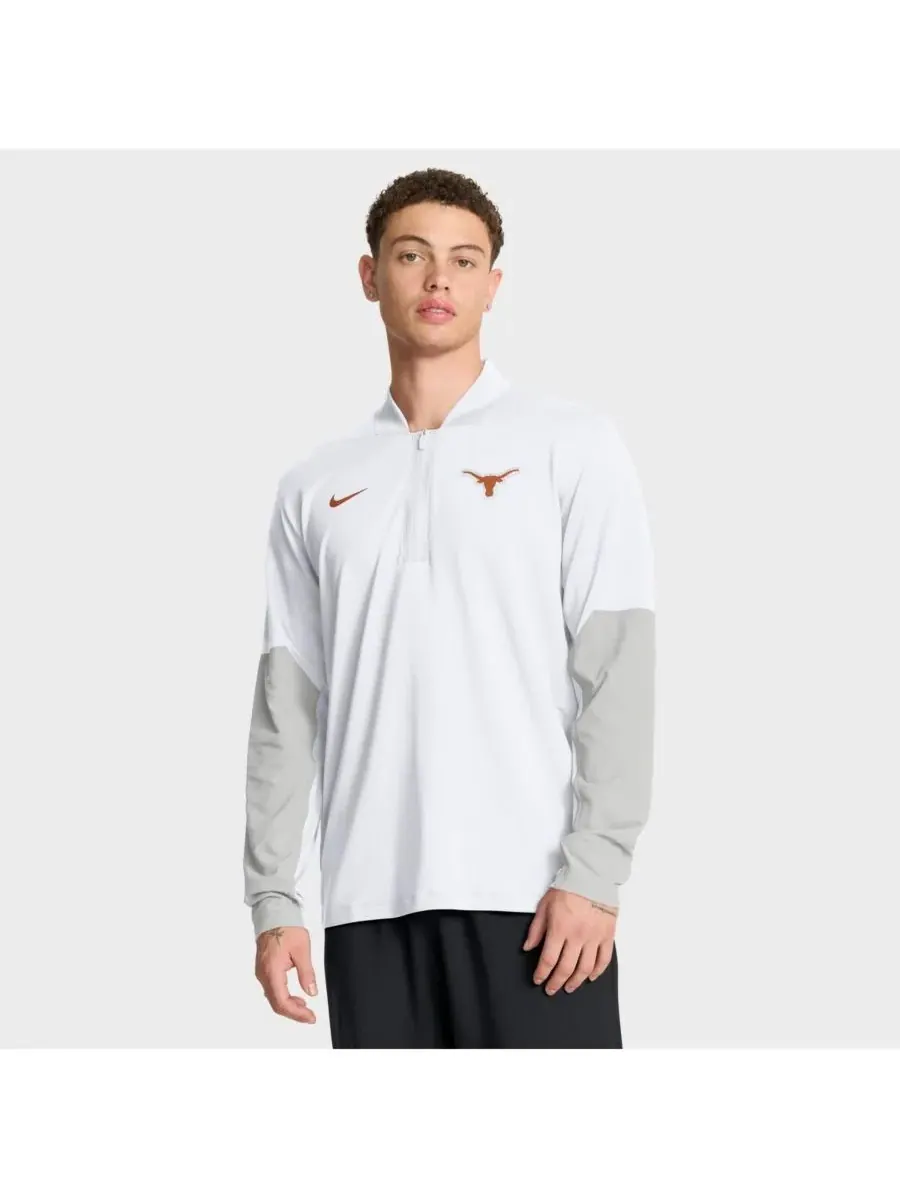 Nike Мужская белая толстовка с застежкой-молнией до середины груди Texas Longhorns One Goal — изображение 1 из 5, белый